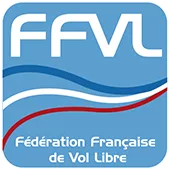 LOGO FFVL carré logo carré bleu et rouge FFVL
